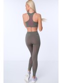 Khaki-pink seamless leggings MR81199 - Online store - Boutique